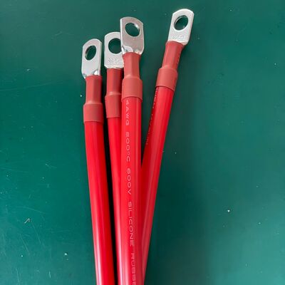 Cavo di collegamento batteria da 2AWG a 10AWG con isolamento in silicone e terminali M6 M8 M10 per auto solari RV